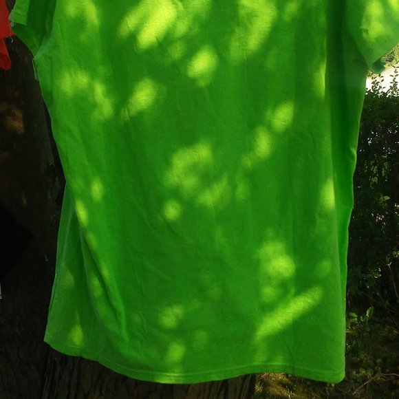 XL Lady T-Shirt Green with halloween message - Picture 5 of 5